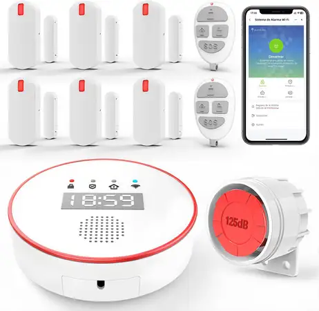 YISEELE YX-800S alarma para casa WiFi con sirena y sensores