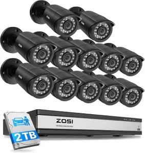 Kit de videovigilancia ZOSI 16 canales con 12 cámaras 1080p