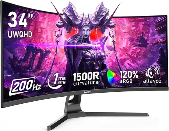 Monitor curvo ultrawide Gawfolk GFTY989 34" UWQHD