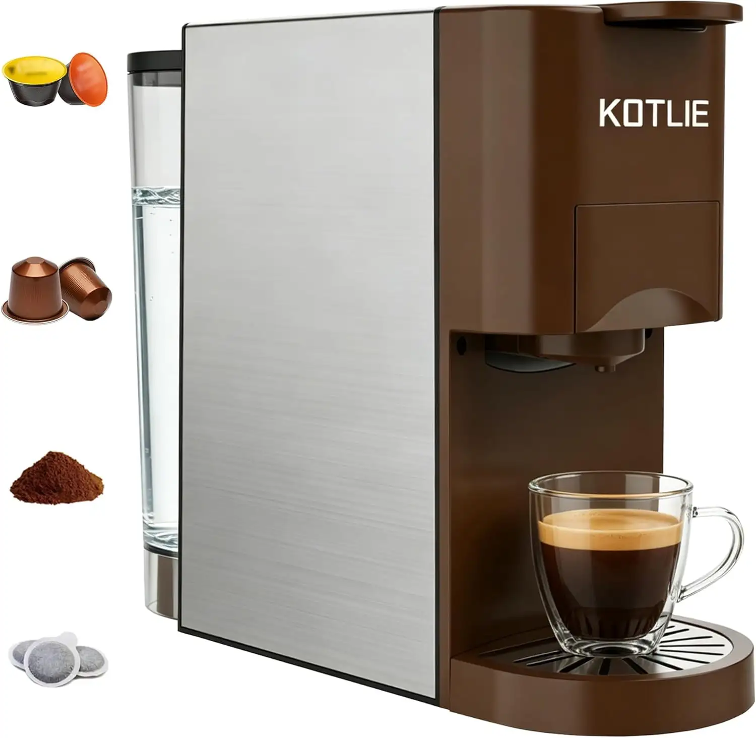 KOTLIE Cafetera Cápsulas 4 en 1 AC-513K